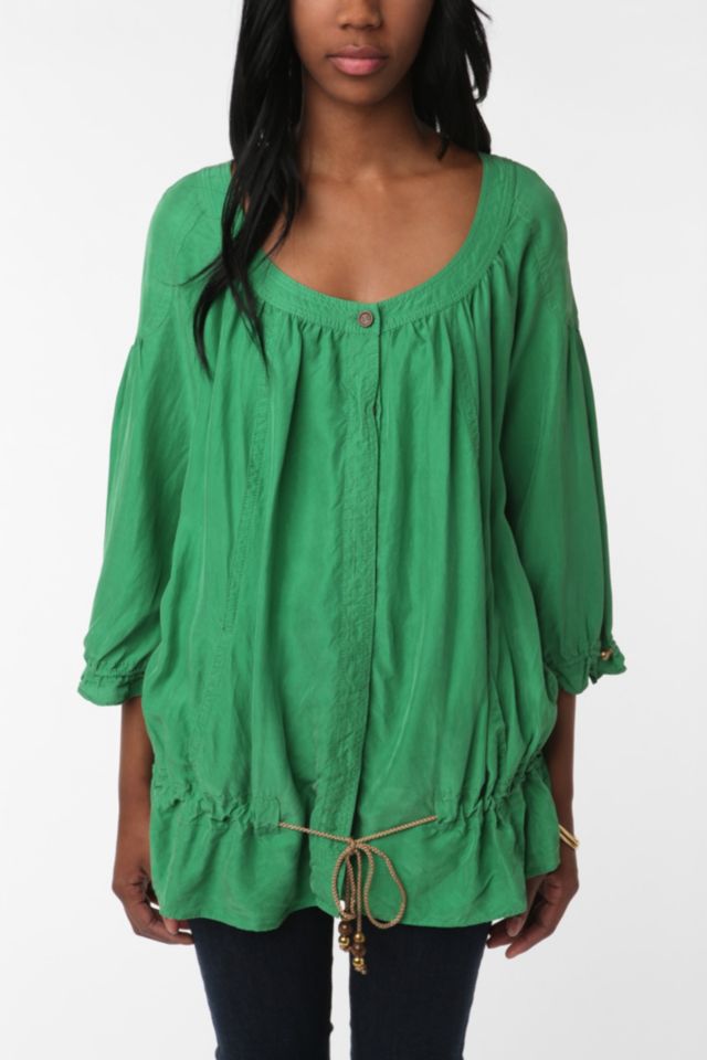 Silk cheap peasant top