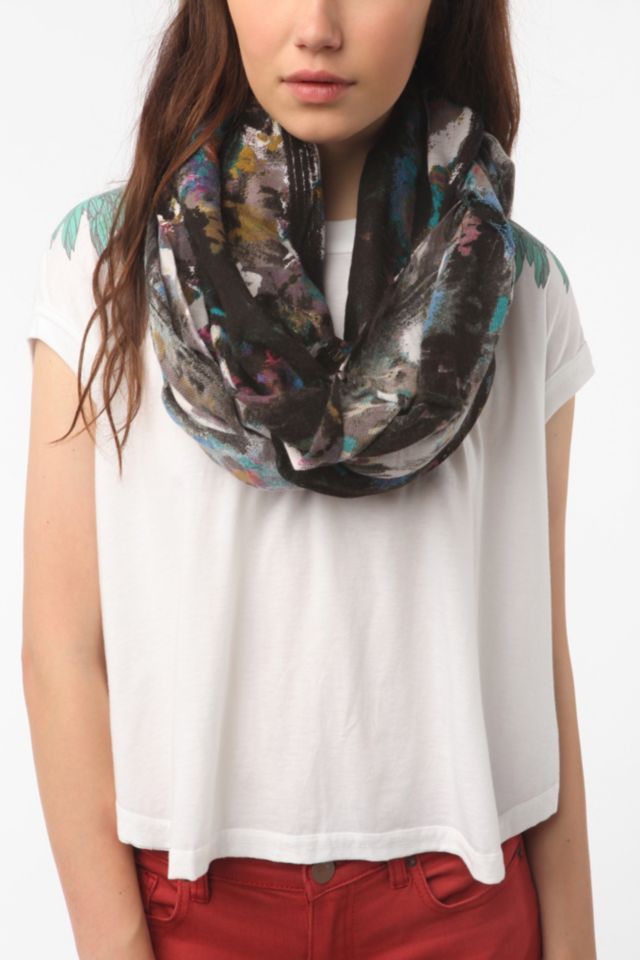 Silence & Noise Abstract Paint Eternity Scarf | Urban Outfitters