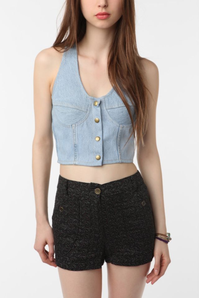 Search - Urban Outfitters  Crop top outfits, Denim crop top