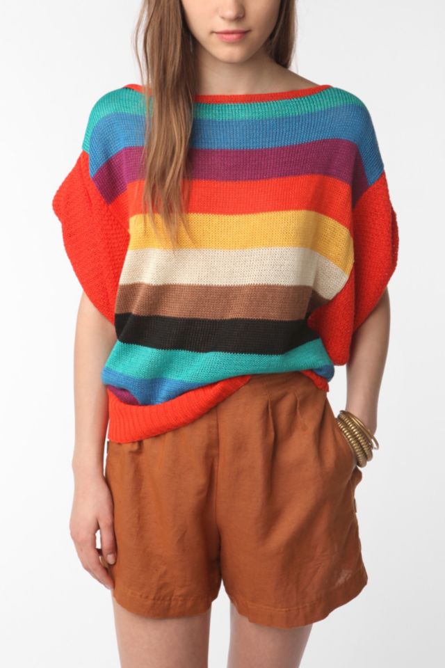 Vintage 80s Striped Sweater Urban Outfitters