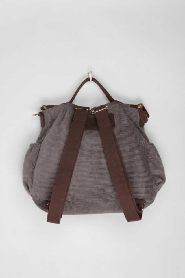 Deux Lux Zip-Flap Corduroy Backpack