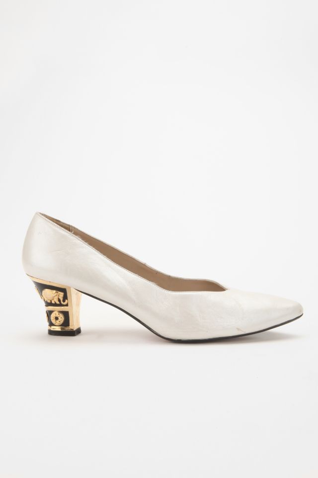 Vintage '80s Embellished Heel Pump - Size 8 #1
