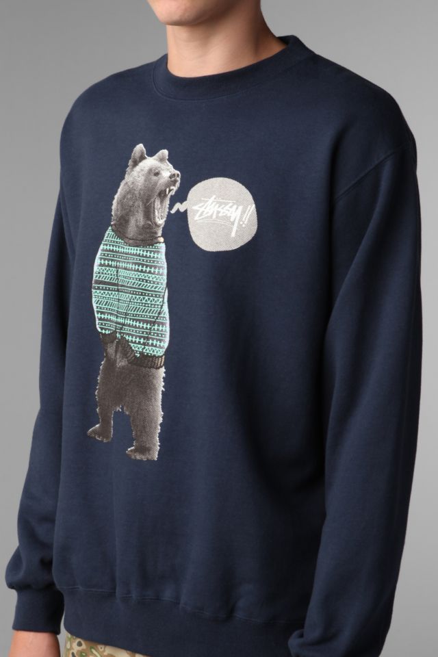 Stussy sales bear sweatshirt