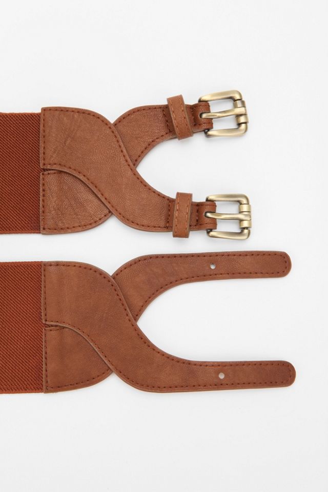 Double Buckle Stretch Belt | Urban Outfitters