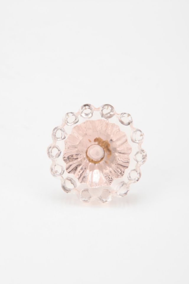 Poignée de verre pressé en forme de fleur #1