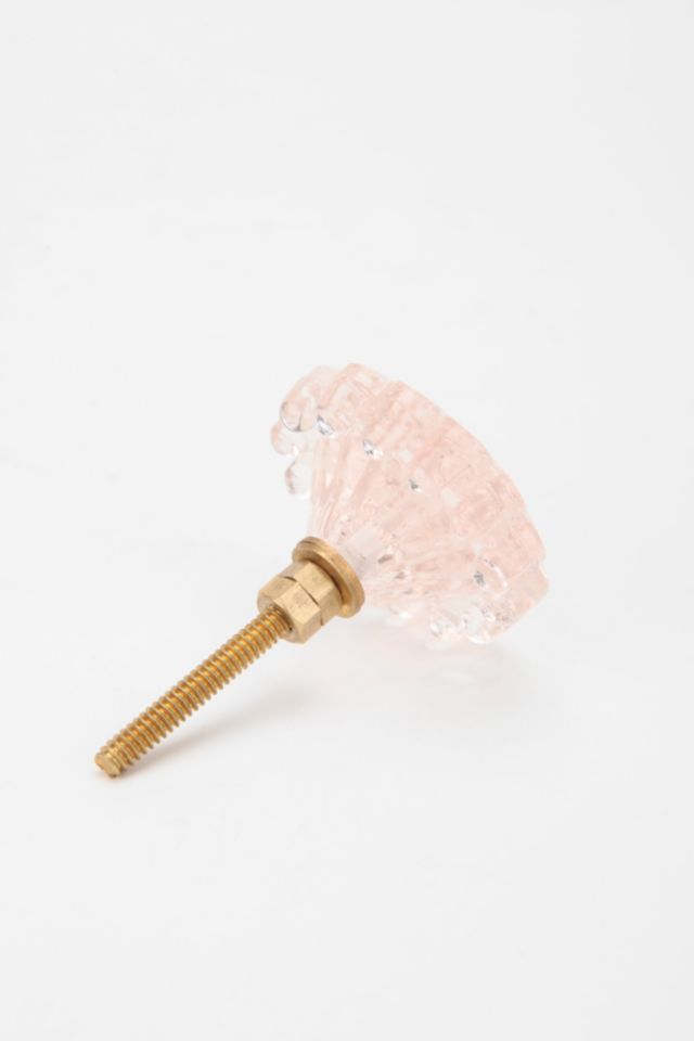 Poignée de verre pressé en forme de fleur #2