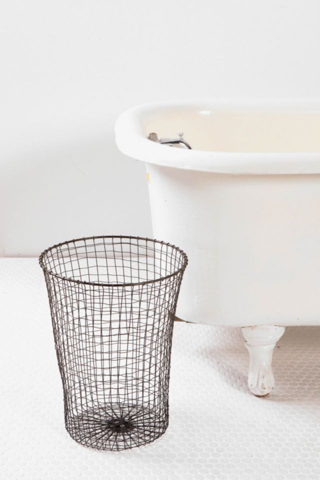 Woven Wire Trashcan #2