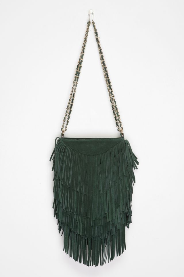 Ecote Suede Layered Fringe Bag Urban Outfitters