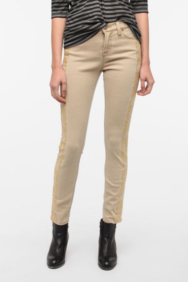 BDG Cigarette High-Rise Jean - Embroidered Stripe #1