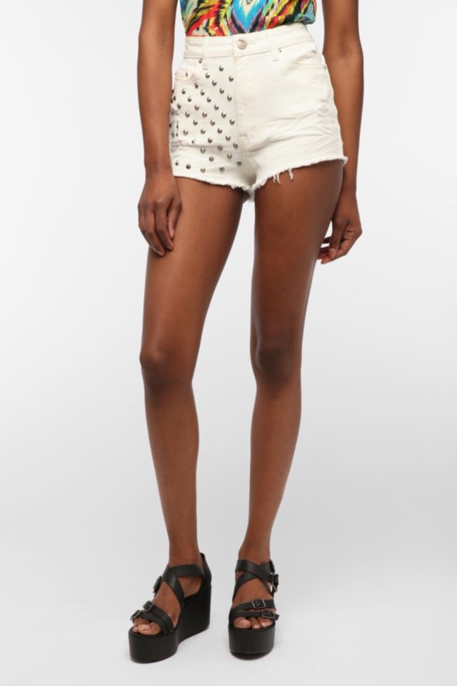 BDG - Short très court clouté à taille haute