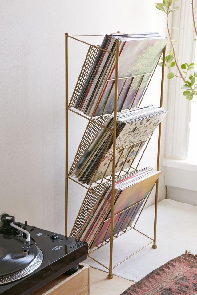 Corner Vinyl Storage Rack Urban, Corner Storage Holder Shelves Reviews