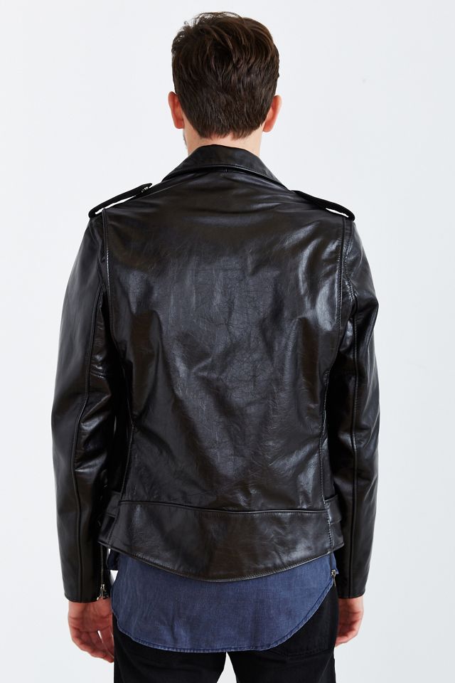 HUF×SCHOTT LEATHER JACKET Schott Vintage Motorcycle Leather Jacket - Grey | Leather Jackets