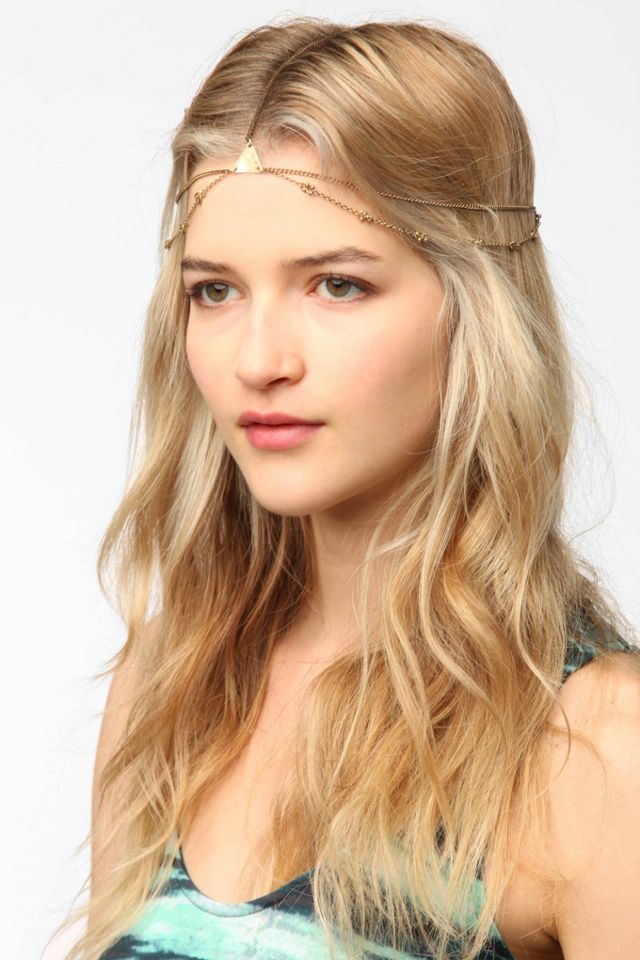 Geo Metal Goddess Chain Headwrap 