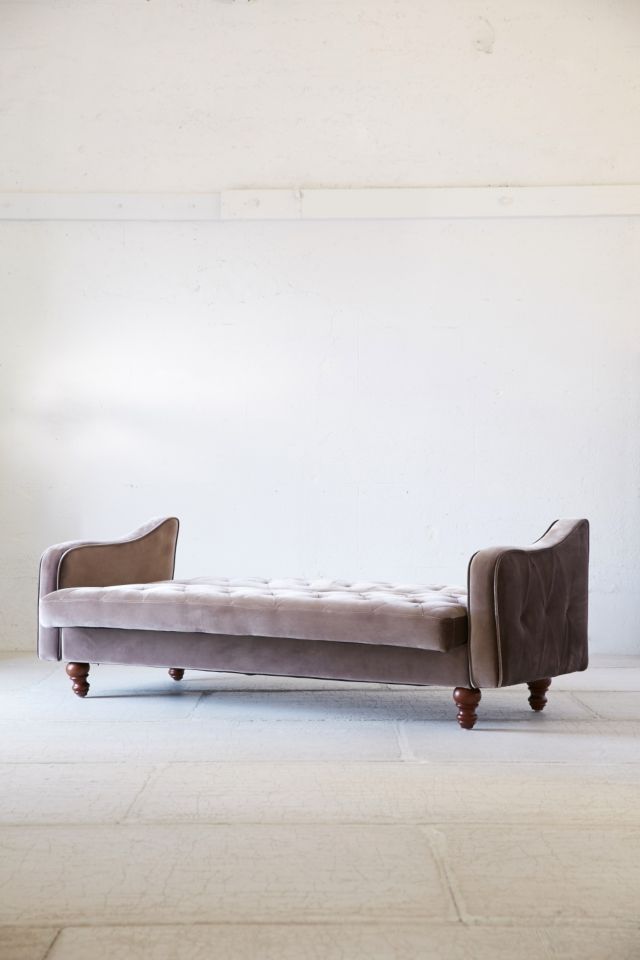 Ava Velvet Tufted Sleeper Sofa #3