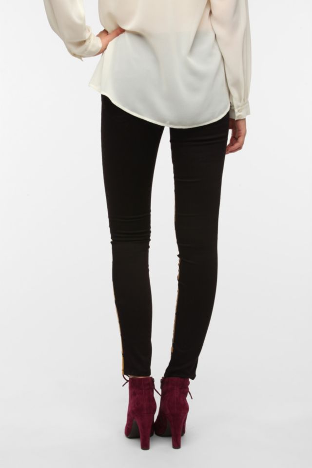 BLANKNYC Metallic Baroque Print Skinny Jean #2