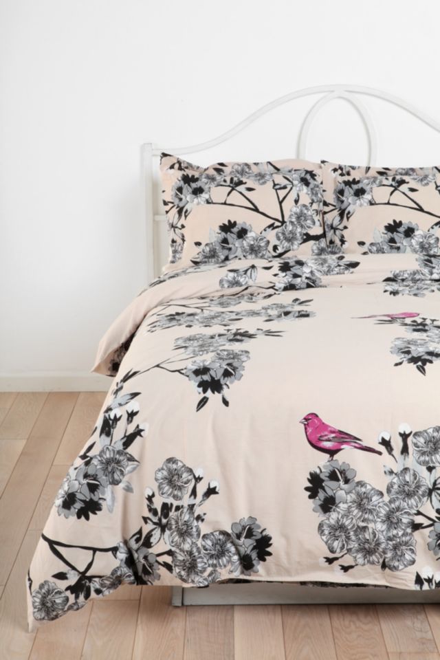 Plum & Bow - Couvre-oreillers Oiseaux/fleurs - ensemble de 2 #1