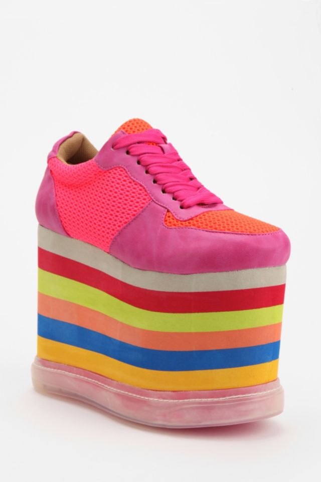 Bliv klar forudsætning Viewer Jeffrey Campbell Rainbow Highlight Flatform-Sneaker | Urban Outfitters