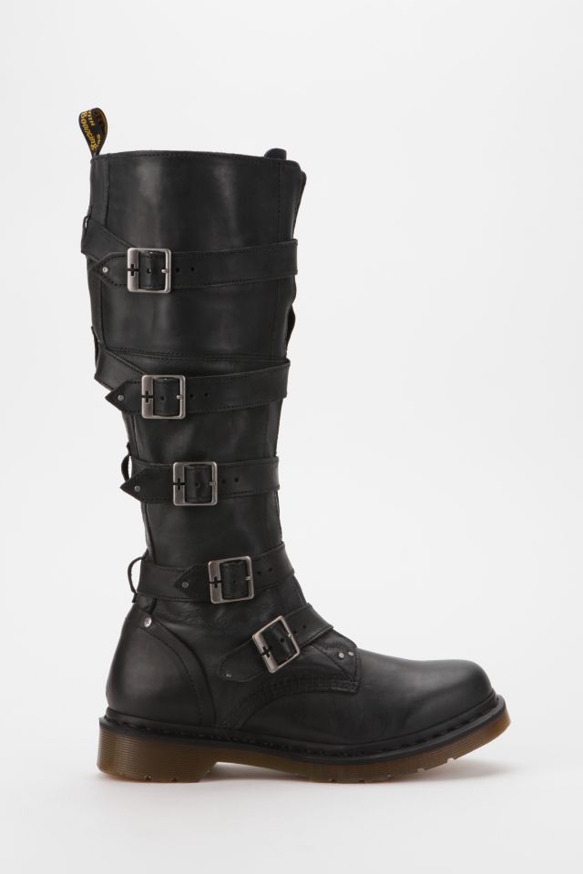 Dr. Martens Phina Buckle-Strap Leather Combat Boot #1