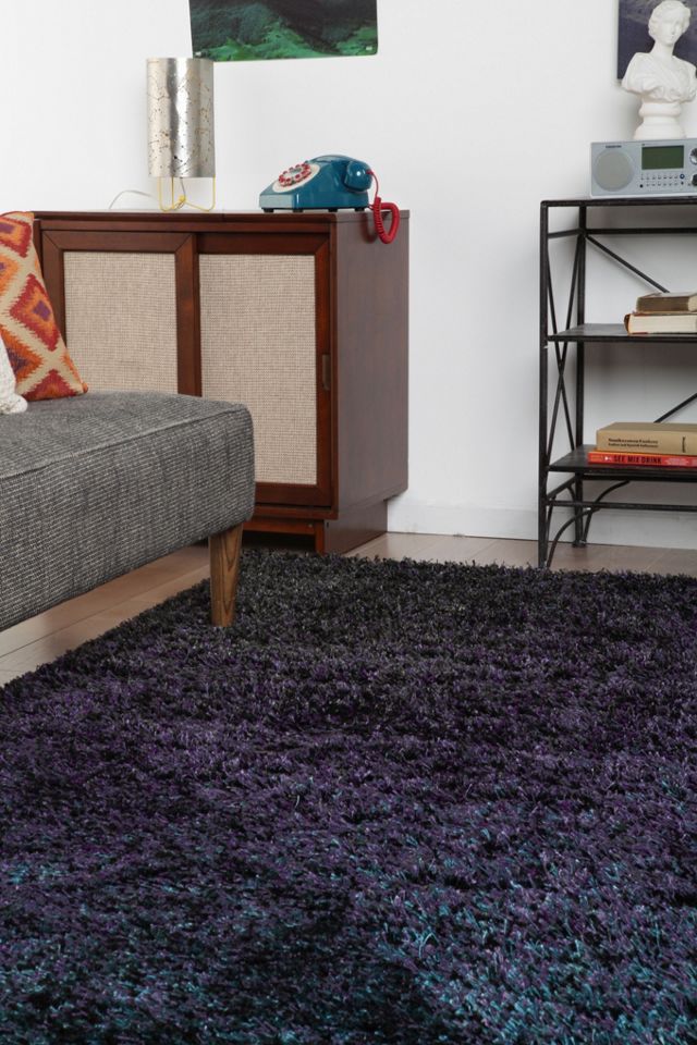 Midnight Shag Rug | Urban Outfitters