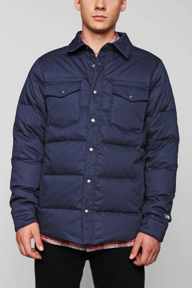 North face store down shirt