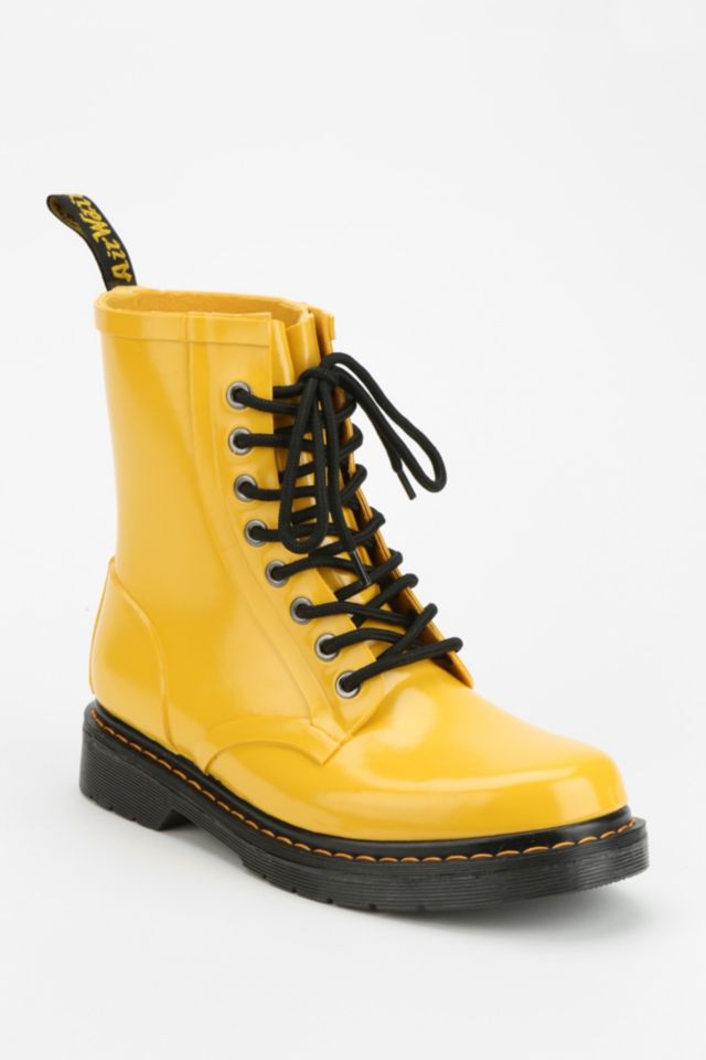 Doc martens shop in rain