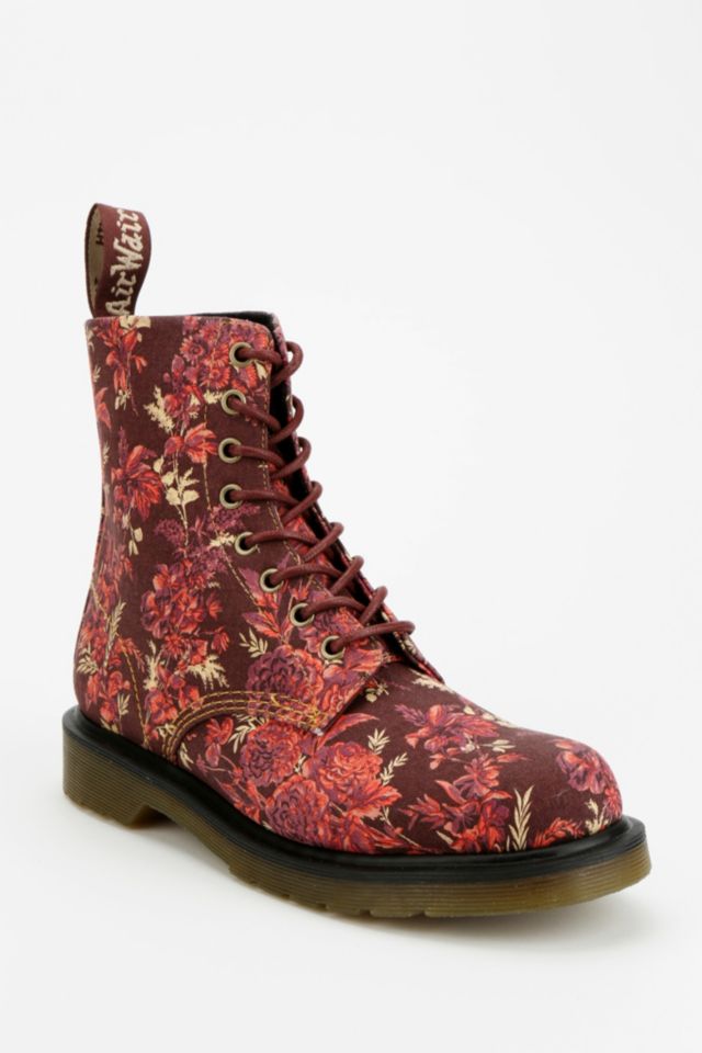 Floral canvas deals doc martens