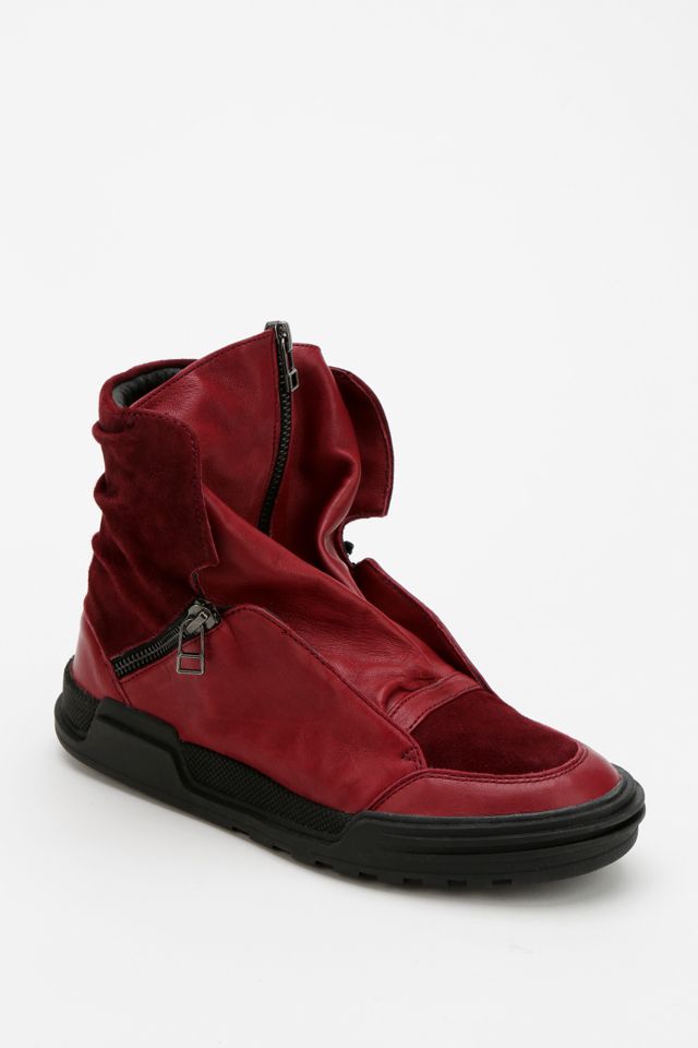 adidas SLVR Front Zip Leather High Top Sneaker Urban Outfitters