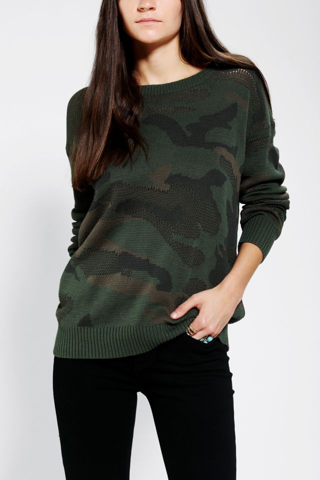 Sparkle & Fade Camo Sweater | Urban Outfitters Canada