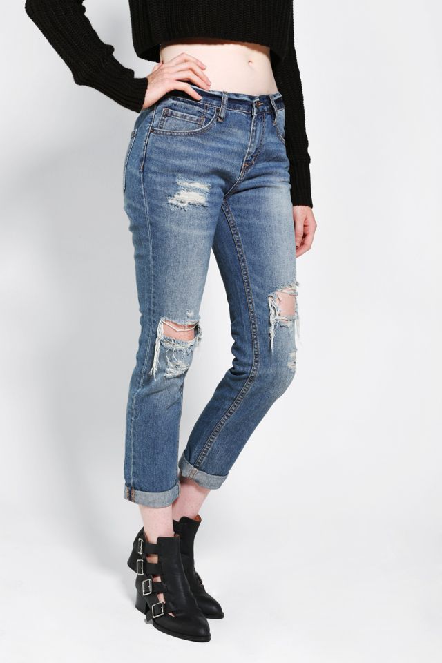 BDG - Jeans étroits souple - Indigo style usé #1