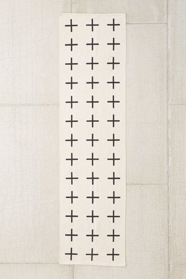 Plus Sign Printed Rug | Urban Outfitters