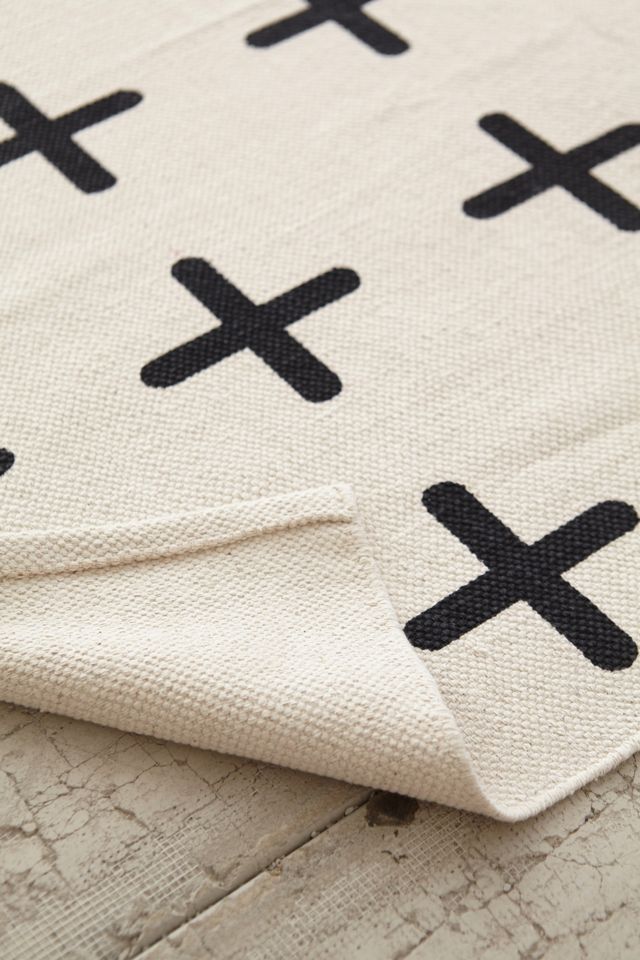 Plus Sign Printed Rug | Urban Outfitters