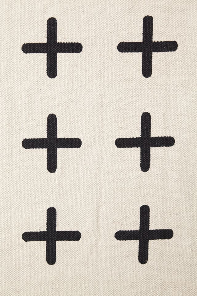 Plus Sign Printed Rug | Urban Outfitters