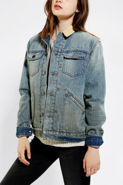 bdg sherpa denim trucker jacket