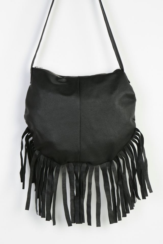 Urban Renewal Leather Fringe Crossbody Bag Urban Outfitters