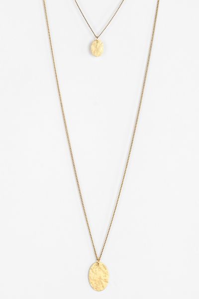 Hammered High/Low Necklace | Urban Outfitters