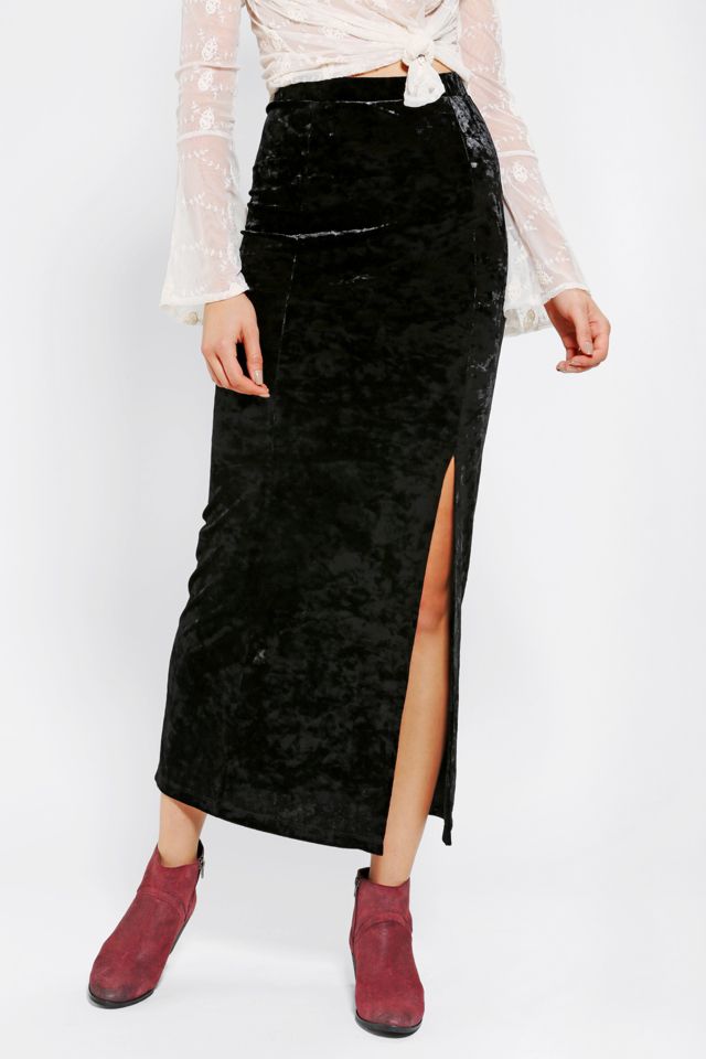 Staring At Stars Crushed Velvet Maxi Skirt | Urban Outfitters