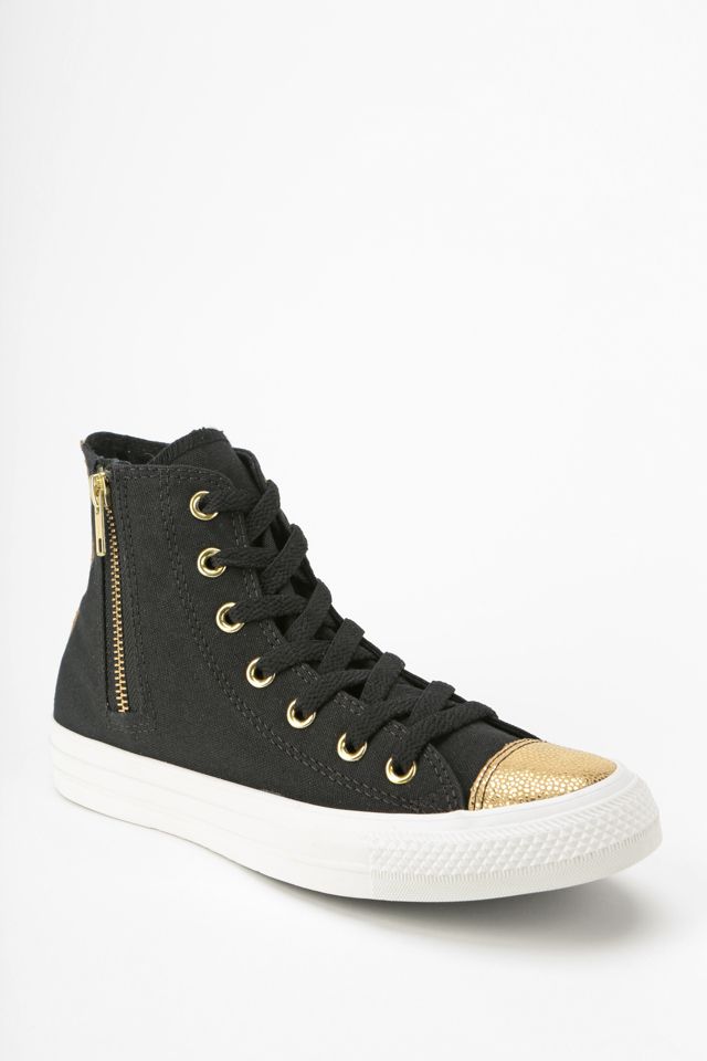 Black and hot sale gold glitter converse