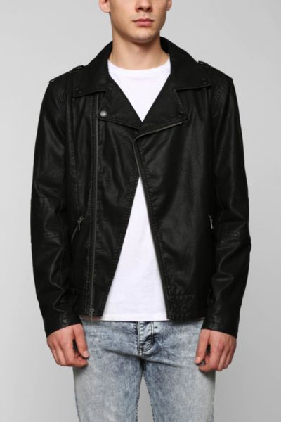 urban outfitters faux leather moto jacket