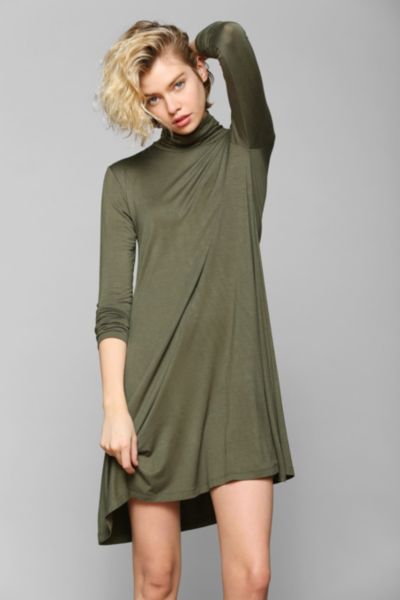 turtleneck swing dress