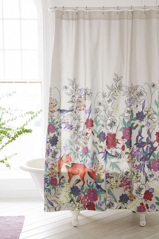 Plum & Bow Forest Critters Shower Curtain | Urban Outfitters