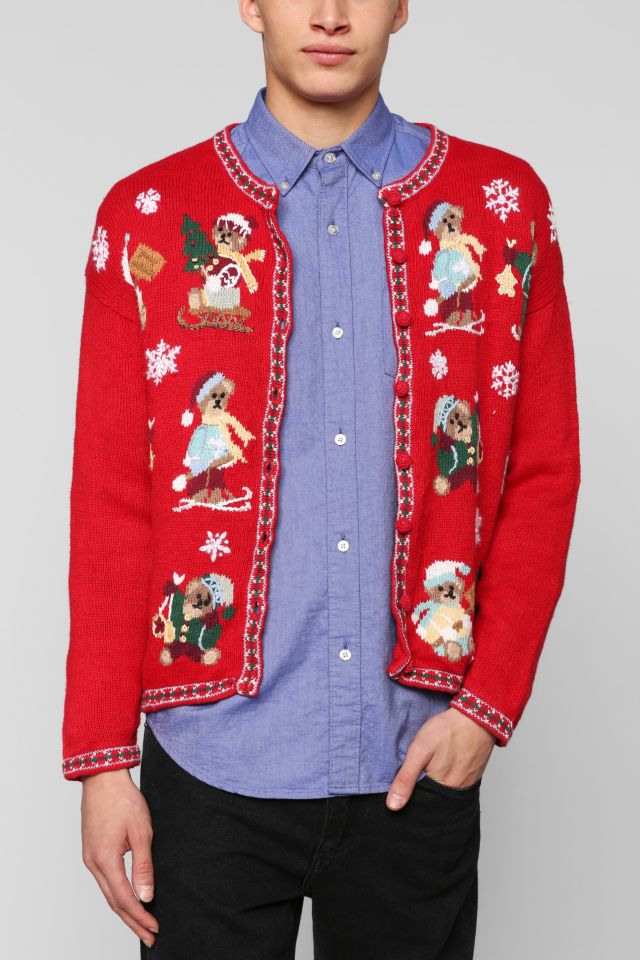 Urban Renewal Vintage Ugly Christmas Cardigan Urban Outfitters