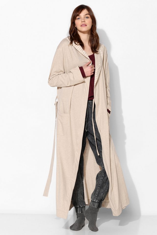 Nine Space StripedTrim Jersey Robe Urban Outfitters