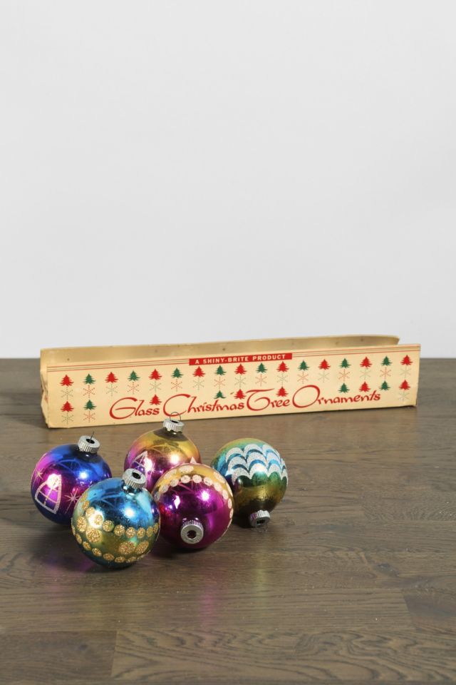 Vintage Iridescent Glass Ornament Set Urban Outfitters