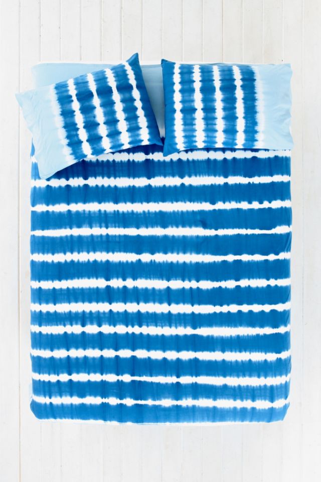 Noodle Indigo Stripe Bed Blanket #1