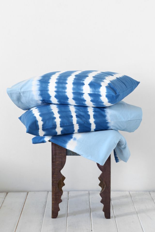 Noodle Indigo Stripe Bed Blanket #3