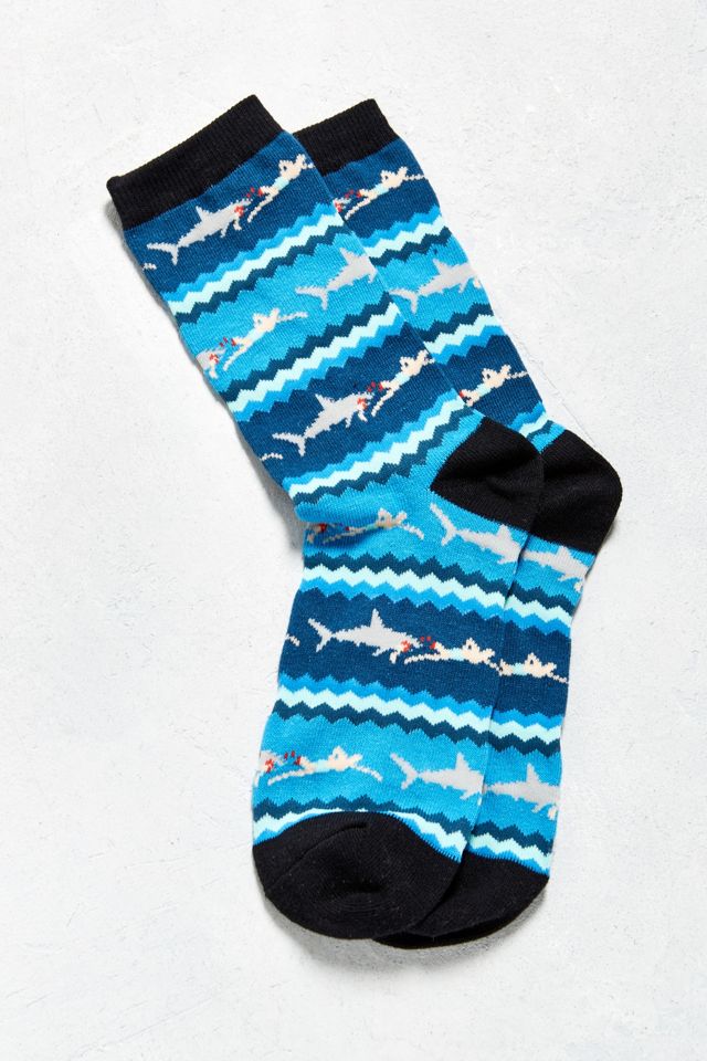 Shark Chase Stripe Crew Sock #2