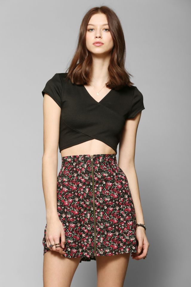 Pins And Needles Zip-Front Mini Skirt | Urban Outfitters