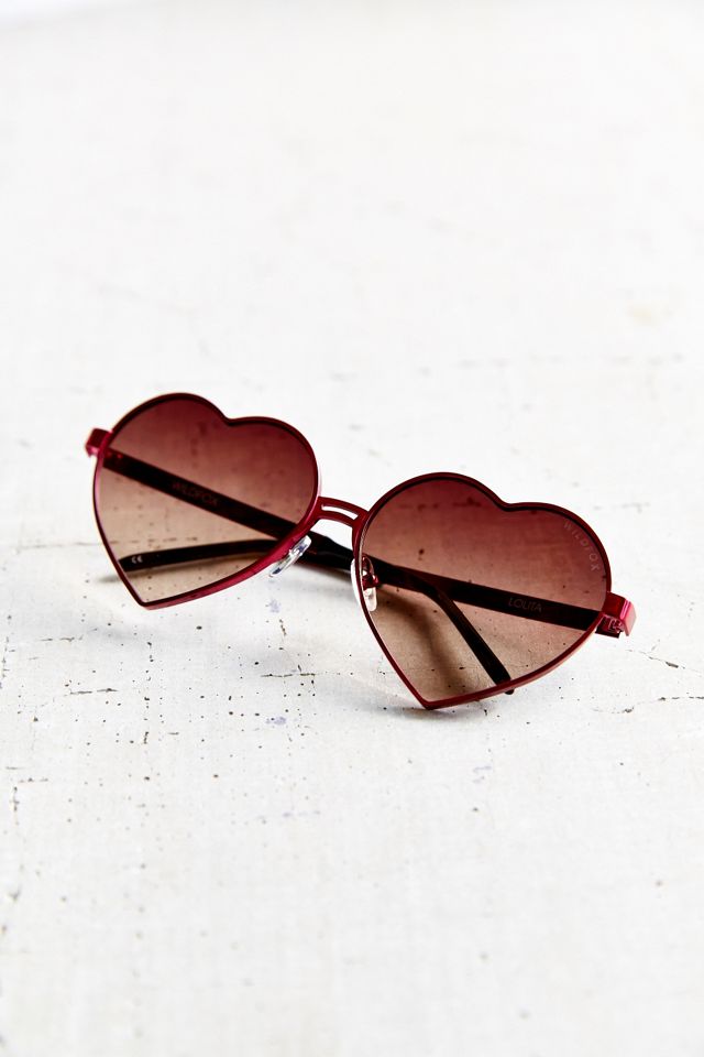 Wildfox Lolita Heart-Shaped Sunglasses in Rose Gold Wildfox  main image 2