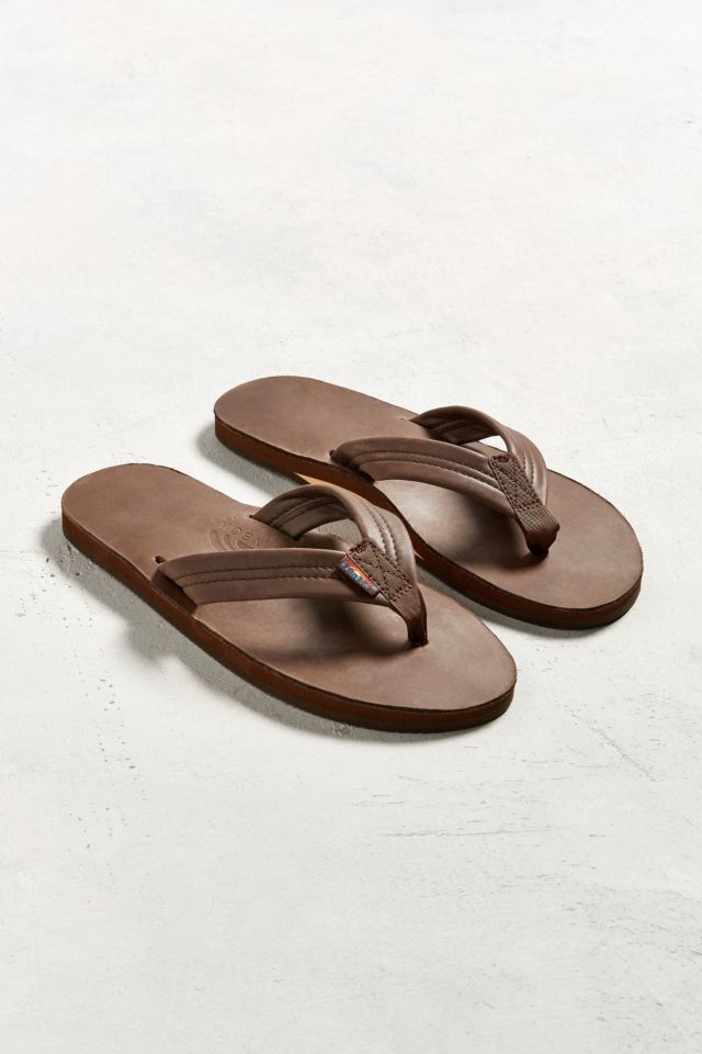 Brown Leather flip flops  Maria Farro – MARIA FARRO