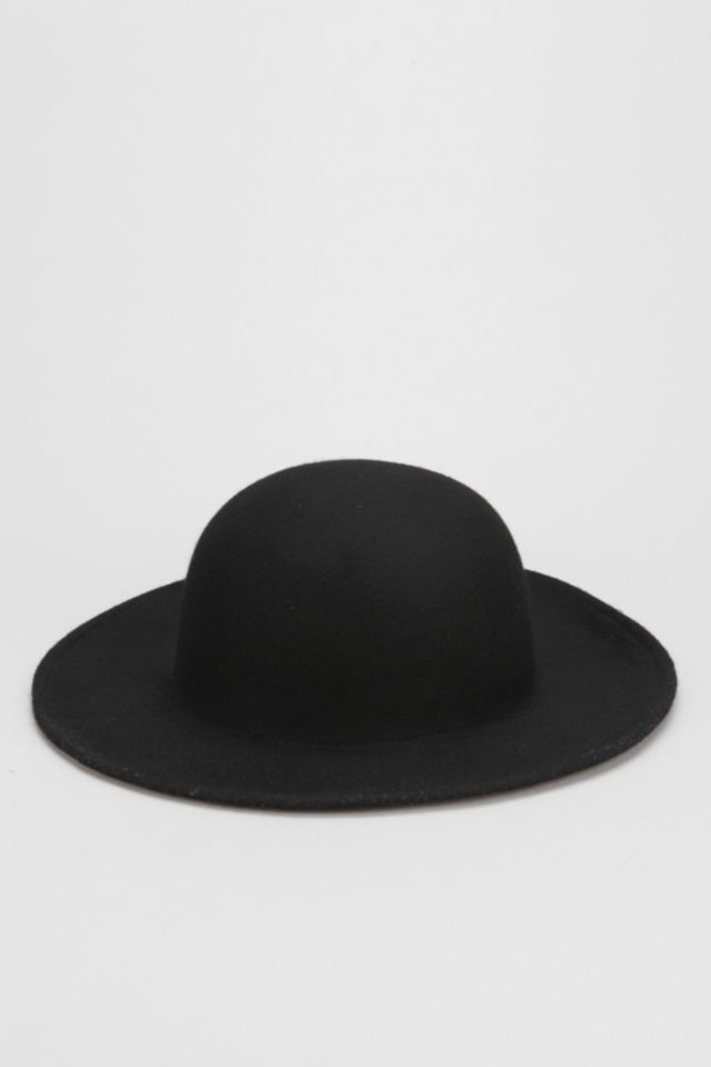 Felt Wide Brim Bowler Hat